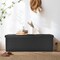 45 Inches Faux Leather Foldable Ottoman Storage Bench with Thick Sponge Padded Seat